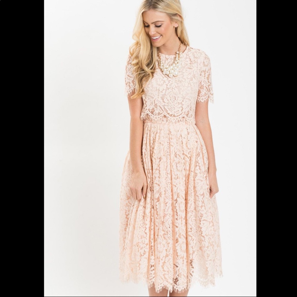 Morning Lavender blush lace dress